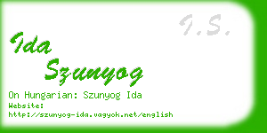 ida szunyog business card